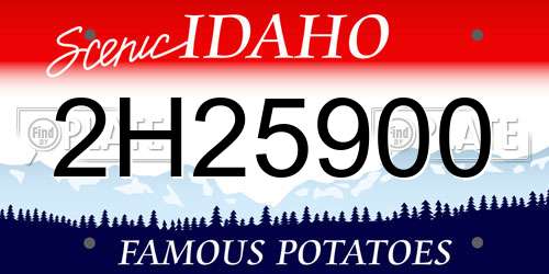 2H25900 Idaho License Plate