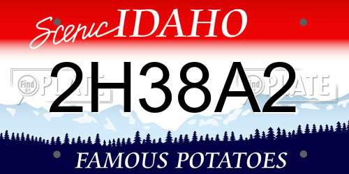2H38A2 Idaho License Plate