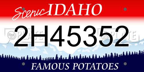 2H45352 Idaho License Plate