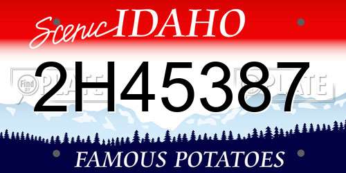 2H45387 Idaho License Plate