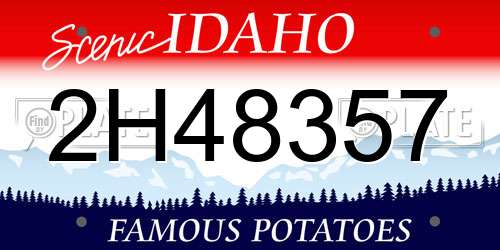 2H48357 Idaho License Plate