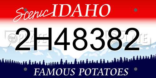 2H48382 Idaho License Plate