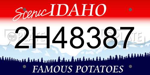 2H48387 Idaho License Plate