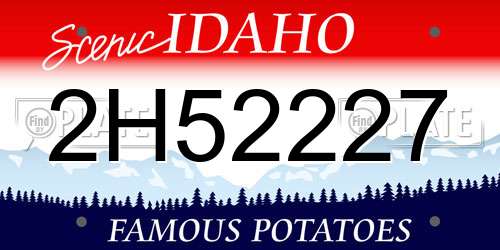 2H52227 Idaho License Plate