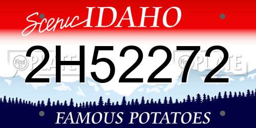 2H52272 Idaho License Plate