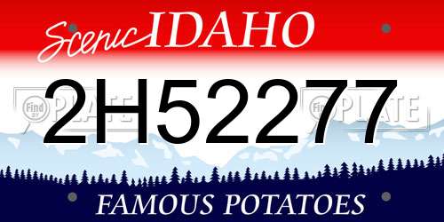 2H52277 Idaho License Plate