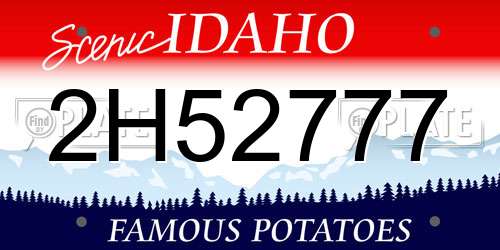 2H52777 Idaho License Plate