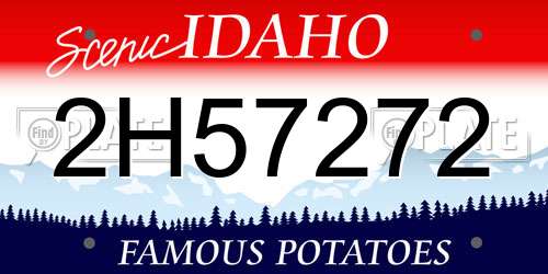 2H57272 Idaho License Plate