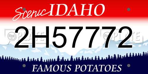 2H57772 Idaho License Plate