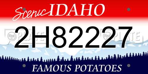 2H82227 Idaho License Plate