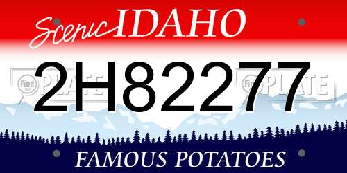 2H82277 Idaho License Plate