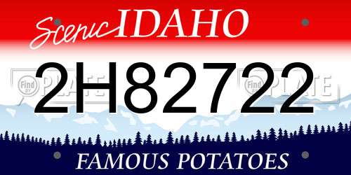 2H82722 Idaho License Plate