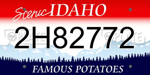 2H82772 Idaho License Plate