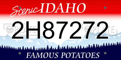 2H87272 Idaho License Plate