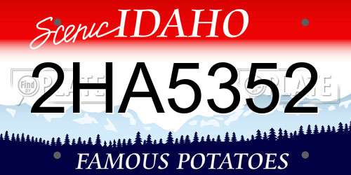 2HA5352 Idaho License Plate