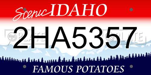 2HA5357 Idaho License Plate
