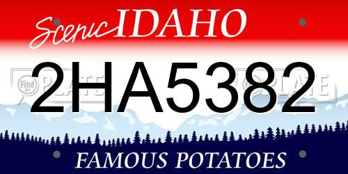 2HA5382 Idaho License Plate