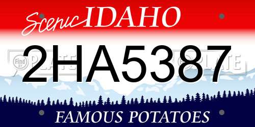 2HA5387 Idaho License Plate