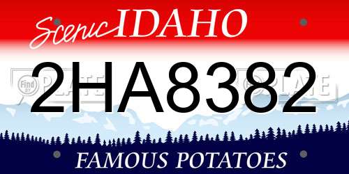 2HA8382 Idaho License Plate