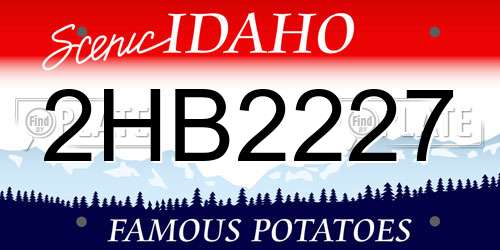 2HB2227 Idaho License Plate