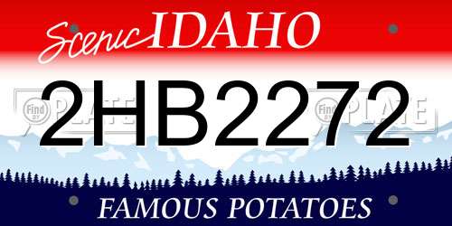 2HB2272 Idaho License Plate