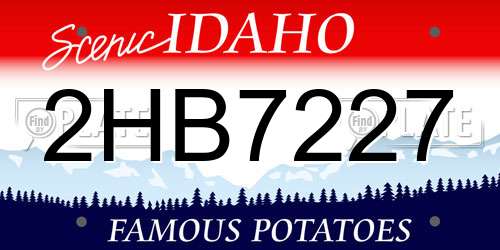 2HB7227 Idaho License Plate