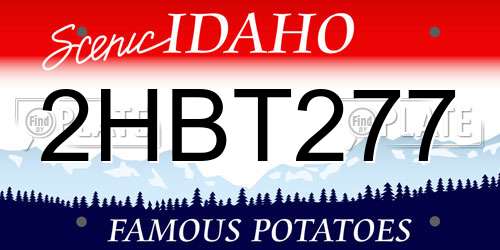 2HBT277 Idaho License Plate
