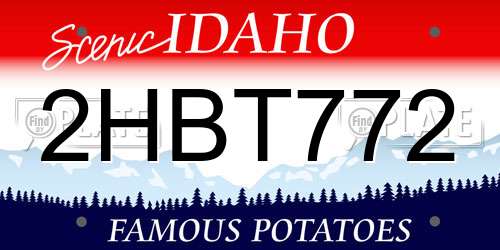 2HBT772 Idaho License Plate