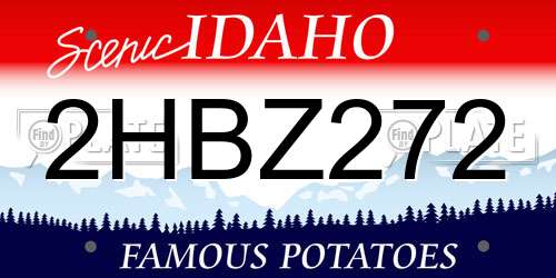 2HBZ272 Idaho License Plate