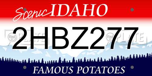 2HBZ277 Idaho License Plate