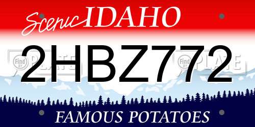 2HBZ772 Idaho License Plate