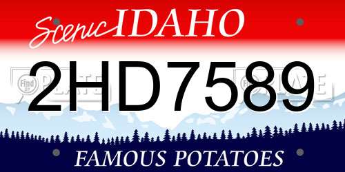 2HD7589 Idaho License Plate