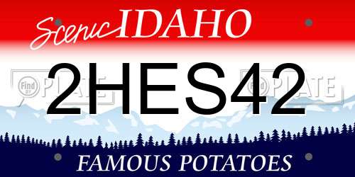 2HES42 Idaho License Plate