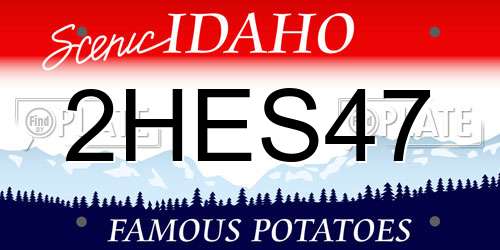 2HES47 Idaho License Plate