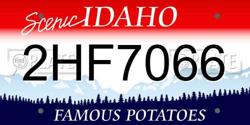 2HF7066 Idaho License Plate