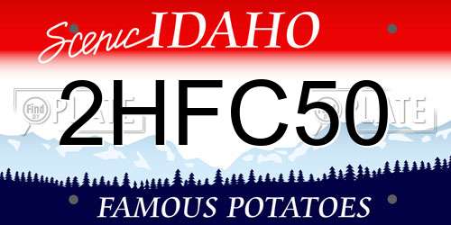 2HFC50 Idaho License Plate
