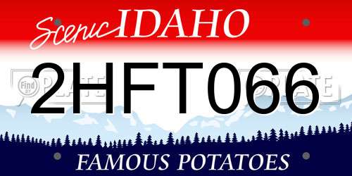 2HFT066 Idaho License Plate