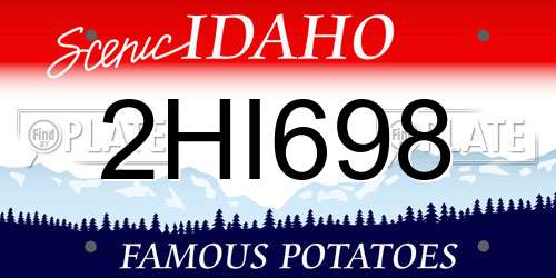 2HI698 Idaho License Plate