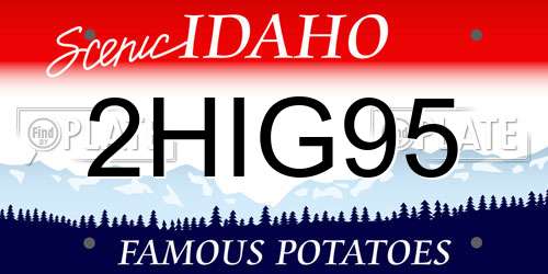 2HIG95 Idaho License Plate