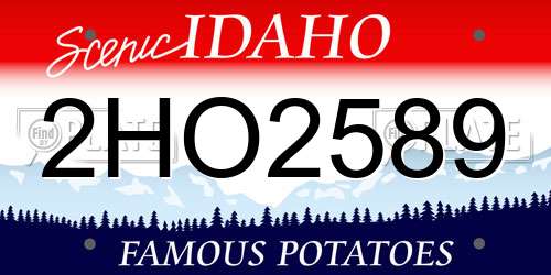 2HO2589 Idaho License Plate