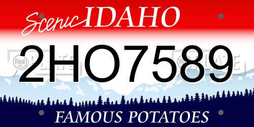 2HO7589 Idaho License Plate