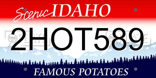 2HOT589 Idaho License Plate