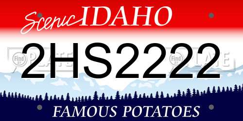2HS2222 Idaho License Plate