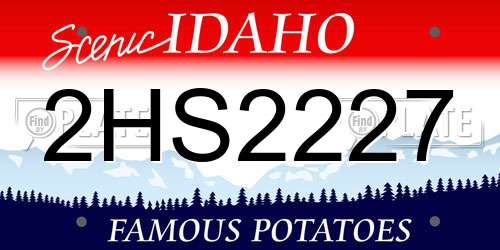 2HS2227 Idaho License Plate