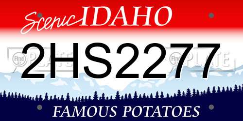 2HS2277 Idaho License Plate