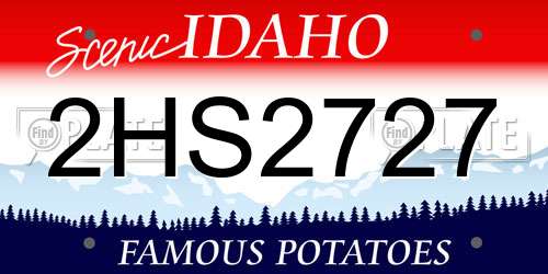 2HS2727 Idaho License Plate