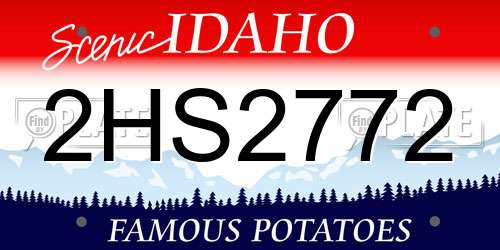2HS2772 Idaho License Plate