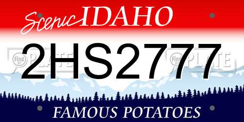 2HS2777 Idaho License Plate