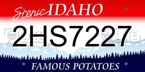 2HS7227 Idaho License Plate