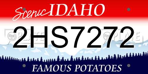 2HS7272 Idaho License Plate